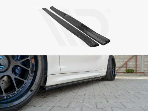 Maxton Design High-Gloss Piano Black Side Skirt Diffusers for BMW M2 Coupe F87 2016-2021 (M2 & M2 Competition) – Rocker/Sill Extensions, Rocker Panel Trims, Side Blades, Side Spoilers (Pair)