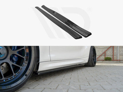 Maxton Design High-Gloss Piano Black Side Skirt Diffusers for BMW M2 Coupe F87 2016-2021 (M2 & M2 Competition) – Rocker/Sill Extensions, Rocker Panel Trims, Side Blades, Side Spoilers (Pair)