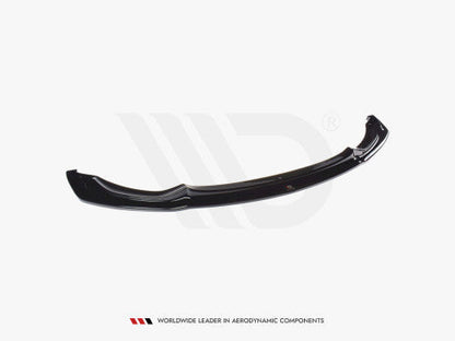 Maxton Design V1 Gloss Black Front Splitter / Front Lip Spoiler for BMW M3 F80 Saloon/Sedan 2014-2019 - Chin Spoiler, Front Bumper Lip, Front Skirt, Lower Valance, Front Apron, Air Dam - ABS Piano Black