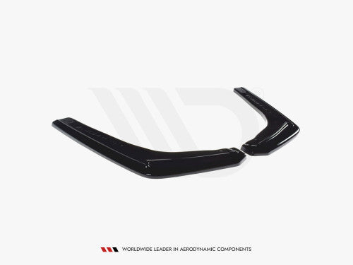 Maxton Design V1 Rear Side/Corner Splitters Spats Gloss Black for BMW M3 F80 Saloon/Sedan 2014-2018 – Rear Bumper/Valance/Skirt Extensions Pair with Fitting Kit ABS Piano Black