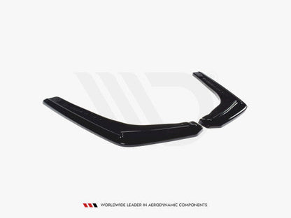 Maxton Design V1 Rear Side/Corner Splitters Spats Gloss Black for BMW M3 F80 Saloon/Sedan 2014-2018 – Rear Bumper/Valance/Skirt Extensions Pair with Fitting Kit ABS Piano Black