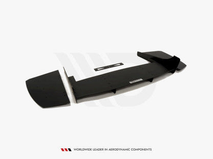 Maxton Design Rear Diffuser/Valance Lip Kit for BMW M3 E92 E93 (2007-2013) Coupe & Convertible - Black ABS Rear Bumper Skirt with Splitters, Fins & Support Tie Bars - E9X M3 Undertray Aero Spoiler Upgrade