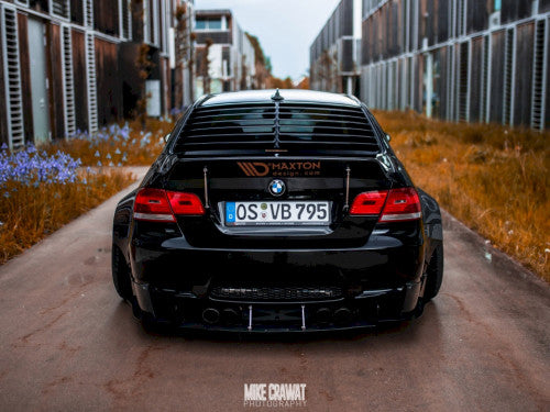 Maxton Design Rear Window Louver/Louvre Shade Cover Vents for BMW M3 E92 Coupe 2007-2013 - ABS Plastic Rear Windscreen/Windshield Back Glass Slats Fins Visor - E92 M3 Rear Screen Grille Styling Upgrade