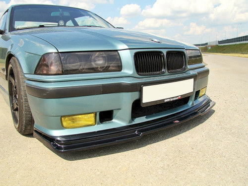 Maxton Design V.1 Gloss Black Front Splitter / Front Lip Spoiler for BMW E36 M3 Coupe 1992-1999 – Lower Bumper Chin Spoiler, Front Valance Air Dam, Front Bumper Extension, Under Bumper Lip