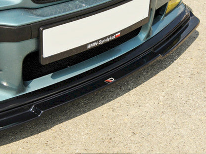 Maxton Design V.1 Gloss Black Front Splitter / Front Lip Spoiler for BMW E36 M3 Coupe 1992-1999 – Lower Bumper Chin Spoiler, Front Valance Air Dam, Front Bumper Extension, Under Bumper Lip