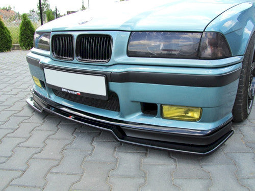 Maxton Design Front Splitter V.2 Gloss Black for BMW M3 E36 Coupe 1992-1999 | Front Lip Spoiler | ABS | Fits M-Technic Bumper
