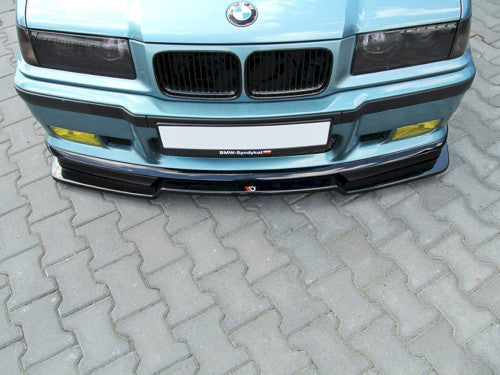 Maxton Design Front Splitter V.2 Gloss Black for BMW M3 E36 Coupe 1992-1999 | Front Lip Spoiler | ABS | Fits M-Technic Bumper