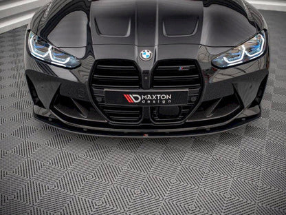 Maxton Design Street Pro 10mm ABS Front Lip Splitter / Chin Spoiler for BMW M3 G80 & M4 G82 (2021+) – Matte Black or Red Core Lower Bumper Valance Lip