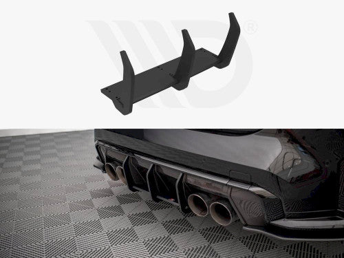 Maxton Design Street Pro Performance Rear Diffuser for BMW M4 G82 2021+ (Carbon Package/Carbon Pack) – Rear Valance, Lower Bumper Insert, Rear Splitter – Fits M4 Competition – 10mm ABS – Matte Black or Black/Red Core
