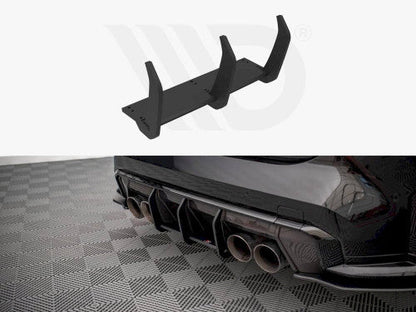 Maxton Design Street Pro Performance Rear Diffuser for BMW M4 G82 2021+ (Carbon Package/Carbon Pack) – Rear Valance, Lower Bumper Insert, Rear Splitter – Fits M4 Competition – 10mm ABS – Matte Black or Black/Red Core