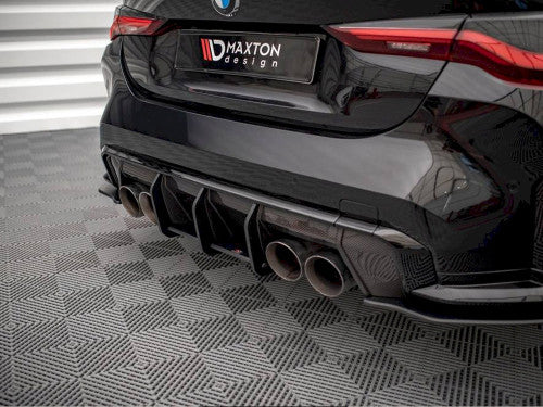 Maxton Design Street Pro Performance Rear Diffuser for BMW M4 G82 2021+ (Carbon Package/Carbon Pack) – Rear Valance, Lower Bumper Insert, Rear Splitter – Fits M4 Competition – 10mm ABS – Matte Black or Black/Red Core