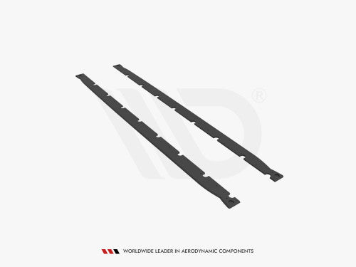 Maxton Design Street Pro Side Skirts / Side Splitters / Rocker Extensions (10mm ABS) for BMW M4 Competition G82 Coupe 2021+ - Matte Black or Red Core Sill Blades Aero Diffusers