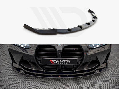 Maxton Design V.3 Gloss Black Front Splitter / Front Bumper Lip Spoiler for BMW M3 G80 & M4 G82 (2021+)