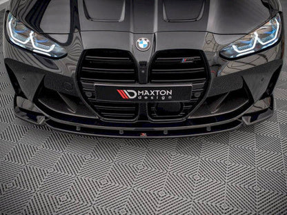 Maxton Design V.3 Gloss Black Front Splitter / Front Bumper Lip Spoiler for BMW M3 G80 & M4 G82 (2021+)