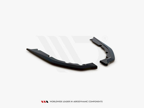Maxton Design Gloss/Piano Black Rear Side Splitters, Rear Spats & Corner Extensions for BMW M4 G82 2021-on (M4 Competition Coupe) - Fits OEM M Carbon Package - Rear Bumper Winglets - Pair with Fitting Kit