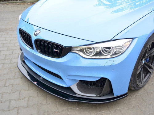 Maxton Design Gloss Black Front Splitter Lip Spoiler for BMW M4 F82 M Performance (2014-2020)