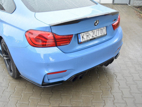 Maxton Design Rear Corner Extensions for BMW M4 F82 Coupe 2014-2020 - Gloss Black ABS Pair | Direct Fit Rear Side Splitters, Rear Spats, Rear Bumper Extensions, Aero Fins, Winglets, Valance/Rear Lip Corners