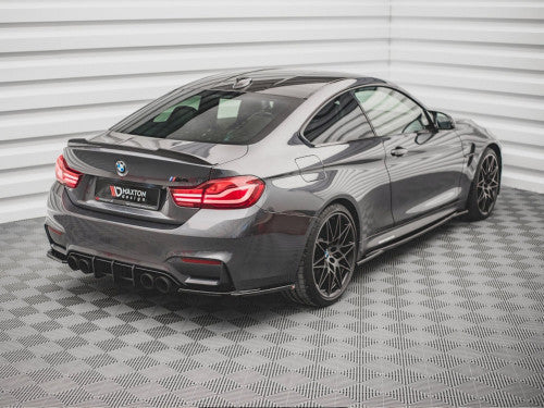 Maxton Design V1 Gloss Black ABS Rear Side Splitters (Rear Spats) for BMW M4 F82 Coupe 2014-2020