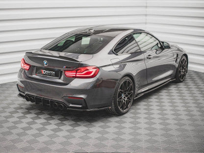 Maxton Design V1 Gloss Black ABS Rear Side Splitters (Rear Spats) for BMW M4 F82 Coupe 2014-2020