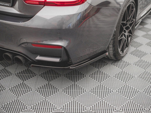 Maxton Design V1 Gloss Black ABS Rear Side Splitters (Rear Spats) for BMW M4 F82 Coupe 2014-2020