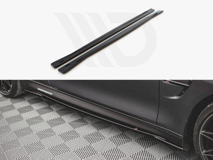 BMW M4 F82 Coupe Side Skirt Extensions/Diffusers Gloss Black 2014-2020 | Maxton Design ABS Splitters Kit