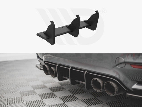 Maxton Design Street Pro Rear Diffuser for BMW M4 F82 Coupe (2014-2020) - Matte/Matt Black 10mm ABS Rear Valance / Bumper Insert / Rear Splitter / Lip Diffuser / Undertray / Bumper Extension