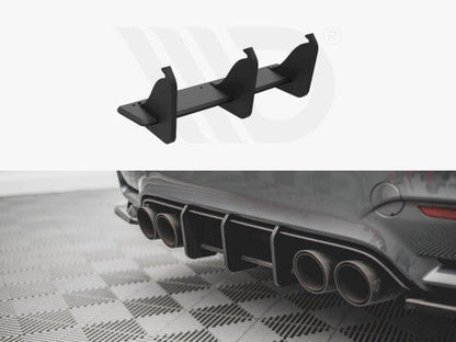 Maxton Design Street Pro Rear Diffuser for BMW M4 F82 Coupe (2014-2020) - Matte/Matt Black 10mm ABS Rear Valance / Bumper Insert / Rear Splitter / Lip Diffuser / Undertray / Bumper Extension