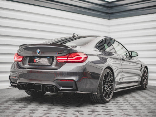 Maxton Design Street Pro Rear Diffuser for BMW M4 F82 Coupe (2014-2020) - Matte/Matt Black 10mm ABS Rear Valance / Bumper Insert / Rear Splitter / Lip Diffuser / Undertray / Bumper Extension