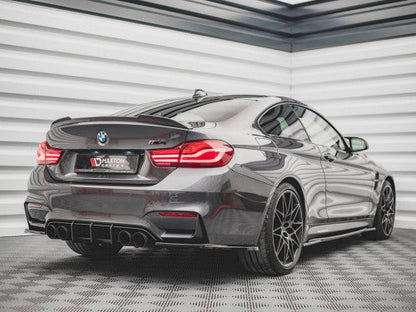 Maxton Design Street Pro Rear Diffuser for BMW M4 F82 Coupe (2014-2020) - Matte/Matt Black 10mm ABS Rear Valance / Bumper Insert / Rear Splitter / Lip Diffuser / Undertray / Bumper Extension