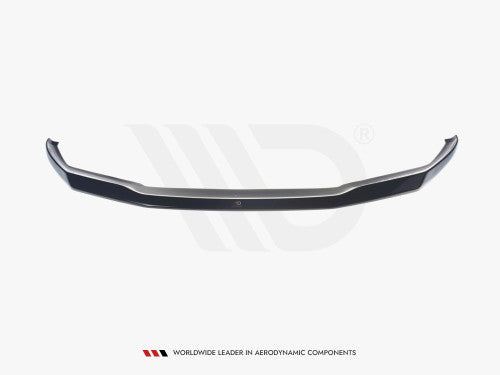Maxton Design V.1 Gloss Black Front Splitter / Lip / Chin Spoiler / Front Valance for BMW M5 (F90) 2017-2020 - Lower Bumper Aero Lip / Bumper Extension / Front Apron / Front Blade / Front Skirt