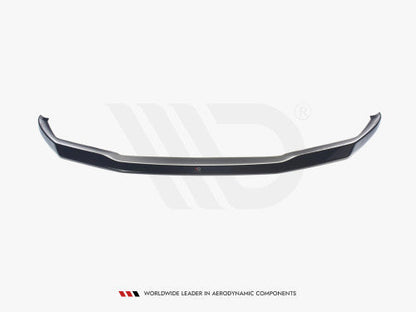 Maxton Design V.1 Gloss Black Front Splitter / Lip / Chin Spoiler / Front Valance for BMW M5 (F90) 2017-2020 - Lower Bumper Aero Lip / Bumper Extension / Front Apron / Front Blade / Front Skirt