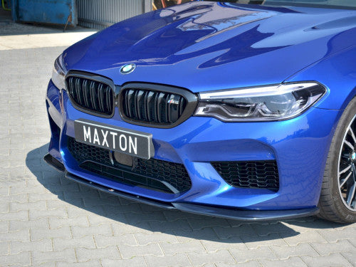 Maxton Design V.2 Gloss Black Front Splitter / Front Lip Spoiler for BMW M5 F90 (2017-2020)