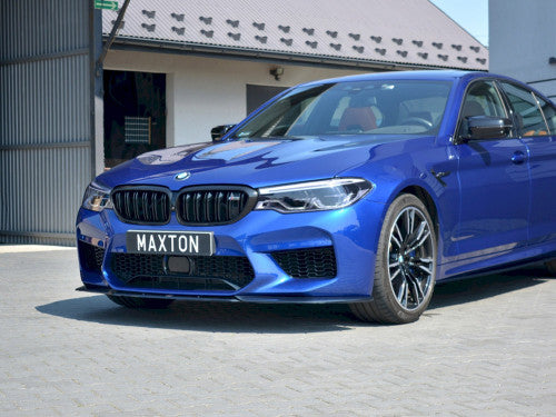 Maxton Design V.2 Gloss Black Front Splitter / Front Lip Spoiler for BMW M5 F90 (2017-2020)