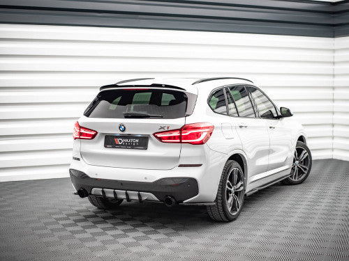Maxton Design Gloss Black Side Skirt Extensions/Diffusers – Sill Extensions, Rocker Panel Splitters, Side Blades/Lip Spoilers for BMW X1 F48 M Sport (M Pack) 2015-2019 (Pair)