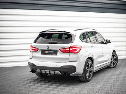 Maxton Design Street Pro Rear Diffuser/Splitter for BMW X1 F48 M Sport M Pack 2015-2019 - 10mm ABS Matte Black Lower Valance Bumper Lip Skirt Undertray Insert