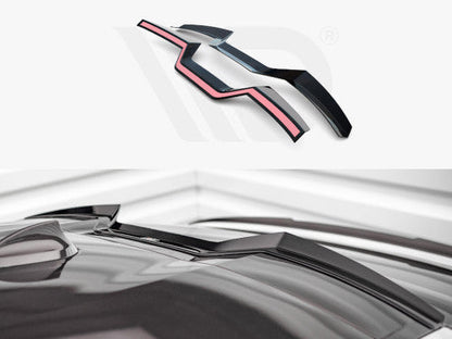 Maxton Design Piano/Gloss Black Rear Boot/Trunk Lid Lip Spoiler Cap for BMW X6 G06 M Sport (M-Pack) 2019+ | Tailgate Lip Wing | M Performance Style | Stick-On ABS | Shadowline/OEM Look