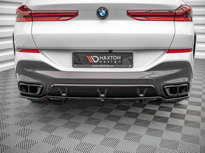 Maxton Design - CENTRAL REAR SPLITTER (VERTICAL BARS) V.1 BMW X6 M-PACK G06