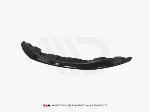 Maxton Design V1 Gloss Black Front Splitter / Front Lip Spoiler / Front Bumper Lip / Chin Spoiler for BMW M6 E63 V10 Coupe 2005-2010 - ABS Front Valance Skirt Apron Extension