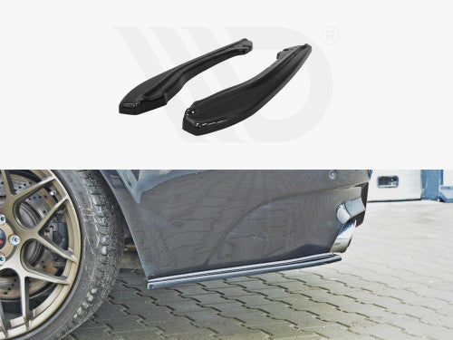 BMW M6 E63 2005–2010 Rear Side Splitters / Rear Spats / Rear Bumper Corner Extensions – Maxton Design Gloss Black ABS Pair (V10 Coupe Rear Valance Lip