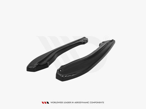 BMW M6 E63 2005–2010 Rear Side Splitters / Rear Spats / Rear Bumper Corner Extensions – Maxton Design Gloss Black ABS Pair (V10 Coupe Rear Valance Lip