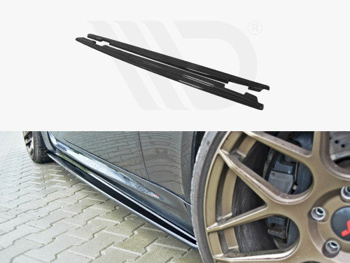 BMW M6 E63 Coupe 2005-2010 Maxton Design Gloss Black Side Skirts/Side Skirt Extensions | Rocker/Sill Extensions, Side Splitters/Blades, Side Diffusers | ABS Plastic Pair | Direct Fit Bolt-On | Mounting Hardware Included
