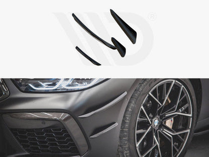 Maxton Design Front Bumper Canards/Dive Planes for BMW M8 Gran Coupe F93 (2019+) - Winglets, Aero Fins, Air Deflectors, Corner Splitter Blades - 3D Printed ABS - Set