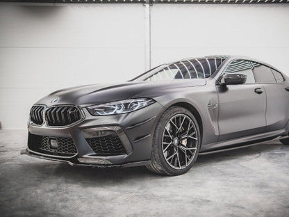 Maxton Design Front Bumper Canards/Dive Planes for BMW M8 Gran Coupe F93 (2019+) - Winglets, Aero Fins, Air Deflectors, Corner Splitter Blades - 3D Printed ABS - Set