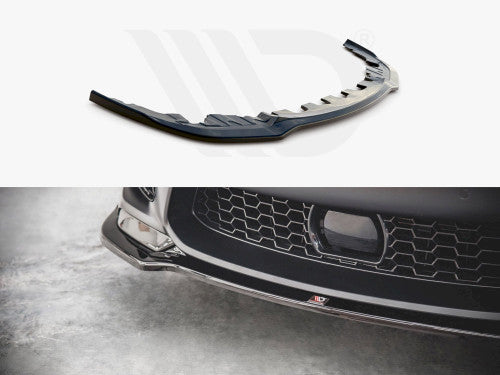 Maxton Design V2 Gloss (Piano) Black Front Splitter, Front Bumper Lip & Chin Spoiler for BMW M8 Gran Coupe (F93) 2019+ – Front Valance/Skirt, Bumper Extension Aero Lip Lower Spoiler, Front Apron