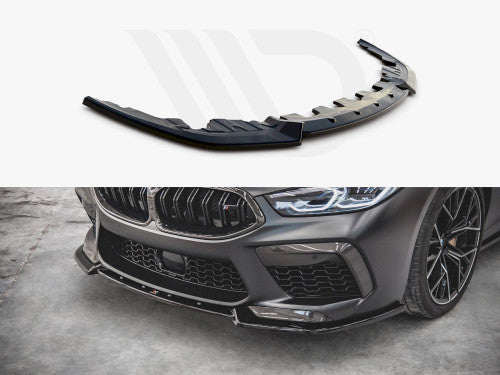 Maxton Design V3 High Gloss Black Front Splitter / Front Lip Spoiler / Bumper Chin Spoiler for BMW M8 Gran Coupe F93 (2019-2025) – Front Bumper Lip / Valance Extension / Front Apron – ABS Plastic Aero for M8 GC 4-Door Coupe
