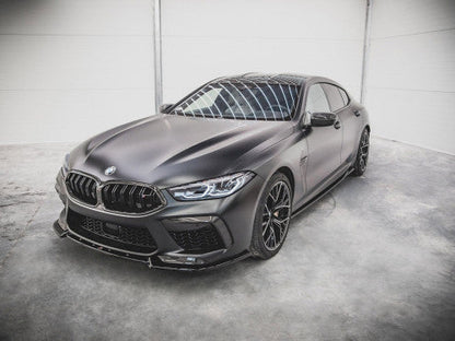 Maxton Design V3 High Gloss Black Front Splitter / Front Lip Spoiler / Bumper Chin Spoiler for BMW M8 Gran Coupe F93 (2019-2025) – Front Bumper Lip / Valance Extension / Front Apron – ABS Plastic Aero for M8 GC 4-Door Coupe