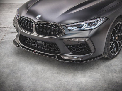 Maxton Design V3 High Gloss Black Front Splitter / Front Lip Spoiler / Bumper Chin Spoiler for BMW M8 Gran Coupe F93 (2019-2025) – Front Bumper Lip / Valance Extension / Front Apron – ABS Plastic Aero for M8 GC 4-Door Coupe