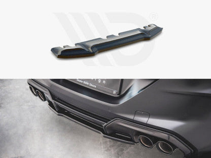 Maxton Design Rear Centre/Center Splitter Diffuser Lip Blade, Gloss Black ABS, for BMW M8 Gran Coupe F93 (2019-On) – Rear Under Spoiler, Valance Skirt Extension, Lower Diffuser Trim