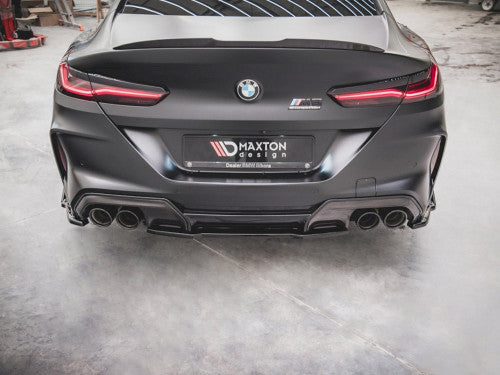 Maxton Design Rear Centre/Center Splitter Diffuser Lip Blade, Gloss Black ABS, for BMW M8 Gran Coupe F93 (2019-On) – Rear Under Spoiler, Valance Skirt Extension, Lower Diffuser Trim