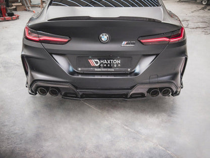 Maxton Design Rear Centre/Center Splitter Diffuser Lip Blade, Gloss Black ABS, for BMW M8 Gran Coupe F93 (2019-On) – Rear Under Spoiler, Valance Skirt Extension, Lower Diffuser Trim